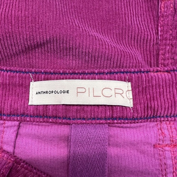 Anthropologie Pilcro Women's Skirt Pink Corduroy A Line Mini Skirt Size 6 - Picture 4 of 7